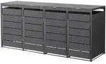Ml-Design M&uuml;lltonnenbox, Anthrazit, Metall, Rechteckig, 80x120x260 cm,...
