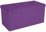 Intirilife Sitztruhe, Lila, Textil, 38x38x76 cm, Wohnzimmer, Hocker, Sitzw&uuml;rfel