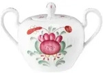 Seltmann Weiden Zuckerdose, Mehrfarbig, Keramik, Rund, 7.9 cm, Kaffee & Tee,