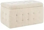 Beliani Truhenbank, Beige, Textil, 1-Sitzer, Rechteckig, 72x40x42 cm, Esszimmer,