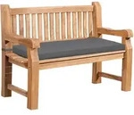 Deluke Gartenbank, Dunkelgrau, Holz, 150x93x61 cm, Gartenm&ouml;bel, Gartenb&auml;nke