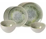 Ritzenhoff Breker Basic-Set, Gr&uuml;n, Keramik, 12-teilig, Rund, 2x2x2 cm, Essen &