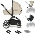 BabyGo Kombikinderwagen, Beige, Metall, 59x97 cm, Baby on Tour, Kinderwagen,