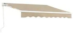 [en.casa] Gelenkarmmarkise, Beige, Textil, Metall, Uni, Rechteckig, 250x0.1x200 cm,