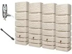 4rain Wandtank-Set, Beige, Kunststoff, 1,400 L, 270x184x40 cm, Gartenzubeh&ouml;r,