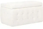 Beliani Truhenbank, Creme, Textil, 1-Sitzer, Rechteckig, 72x40x42 cm, Esszimmer,
