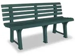 Deluke Parkbank, Gr&uuml;n, Kunststoff, 145.5x74x49 cm, Gartenm&ouml;bel, Gartenb&auml;nke