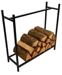 Begryf Kaminholzregal,, Schwarz, Metall, Rechteckig, 110x110x35 cm, Kleinm&ouml;bel,
