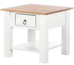 Mid.you Couchtisch Ines, Wei&szlig;, Honig, Holz, Kiefer, 1 Schublade(n) Schubladen,