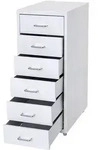 MCW Rollcontainer, Wei&szlig;, Metall, 28x69x41 cm, Arbeitszimmer, Container