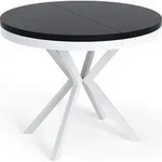WFL Group Esstisch, Schwarz, Metall, 8-Sitzer, Rund,Rund, 170x76x90 cm,...