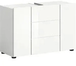 Mid.you Waschbeckenunterschrank Vira, Wei&szlig;, Wei&szlig; Hochglanz, Kunststoff, 1 F&auml;cher,