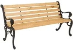 Proregal Gartenbank, Natur, Holz, 3-Sitzer, 164x78x35 cm, Gartenm&ouml;bel,...