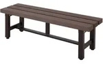 Proregal Gartenbank, Braun, Kunststoff, 3-Sitzer, 120x40x34 cm, Gartenm&ouml;bel,