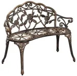 casa.pro Gartenbank, Bronze, Metall, 99x78x54 cm, Gartenm&ouml;bel, Gartenb&auml;nke