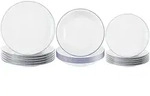 Seltmann Weiden Teller-Set, Wei&szlig;, Blau, Keramik, 18-teilig, Rund, 2x2x2 cm, Essen &
