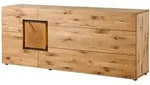 Massivmoebel24 Sideboard, Natur, Holz, Echtholz,Wildeiche, 1 F&auml;cher, 3...