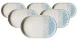 Ritzenhoff Breker Servierplatten, Blau, Keramik, Oval, 13x2x20 cm, Tischkultur &