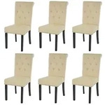 MCW Esszimmerstuhl, Beige, Dunkelbraun, Textil, 47x98x62 cm, Esszimmer, St&uuml;hle,