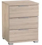 Boxxx Nachtschrank, Sonoma Eiche, Kunststoff, 3 Schublade(n) Schubladen,...
