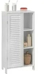 SoBuy Badezimmerschrank, Wei&szlig;, Holzwerkstoff, 48x96x24 cm, Badezimmer,