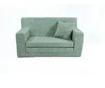 Fortisline Kindersofa, Hellgr&uuml;n, Textil, Quadratisch, 83x47x43 cm, Handmade in