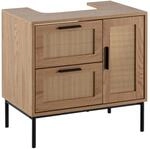 Mid.you Waschbeckenunterschrank, Eiche, Metall, 2 Schublade(n) Schubladen,...
