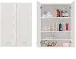CDF Badezimmerschrank, Wei&szlig;, Holzwerkstoff, 64x90x30 cm, Badezimmer,