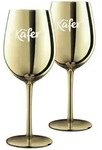 K&auml;fer Cocktailglas, Gold, Glas, 2-teilig, 600 ml, mundgeblasen, Essen &...