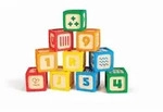 Hape Bausteine Baby Spielzeug, Gelb, Orange, Rot, Hellblau, Hellgr&uuml;n, Holz,