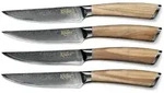 K&auml;fer Steakmesserset, Holz, 4-teilig, Olivenholz, 12 cm, rostfrei,...