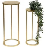 DanDiBo Blumenhocker, Gold, Metall, 20x50x20 cm, Wohnzimmer, Wohnzimmertische,