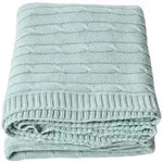 Homescapes Strickdecke, Pastellblau, Textil, Uni, Rechteckig, 130x170 cm,...