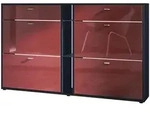Vladon Schuhschrank, Bordeaux, Holzwerkstoff, 155.5x95x28 cm, Garderobe,