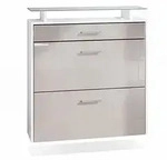 Vladon Schuhschrank, Sand, Holzwerkstoff, 89x96x23 cm, Garderobe,...