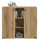 Mid.you Kommode, Eiche, Kunststoff, Holzoptik, 6 F&auml;cher, 106x96x37 cm, FSC Mix,