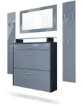 Vladon Garderobe, Grau, Holzwerkstoff, 180x180x23 cm, Garderobe,...