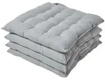 Homescapes Stuhlkissen, Grau, Textil, Quadratisch, 40x6.5x40 cm, Oeko-Tex&reg;,