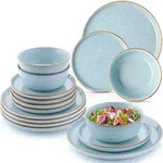 S&auml;nger Tafelservice, Blau, Stein, 18-teilig, Rund, 32.5x33.5x45.5 cm,...