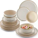 S&auml;nger Tafelservice, Creme, Stein, 18-teilig, Rund, 17x25x25 cm, kratzfest,...