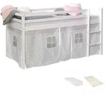 Homestyle4u Hochbett, Wei&szlig;, Holz, Kinder- & Jugendzimmer, Kinderm&ouml;bel,