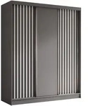 Altdecor Kleiderschrank, Grau, Wei&szlig;, Holzwerkstoff, 180x216x61 cm,...