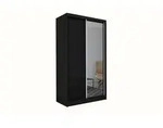 Altdecor Kleiderschrank, Schwarz, Holzwerkstoff, 120x216x61 cm, Schlafzimmer,