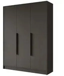 Altdecor Kleiderschrank, Schwarz, Holzwerkstoff, 150x200x51 cm, Schlafzimmer,