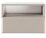 Selsey Nachtkonsole, Beige, Holz, 1 F&auml;cher, 1 Schubladen, Rechteckig, 54x46.5x39 cm,
