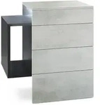 Vladon Nachttisch, Hellgrau, Holzwerkstoff, 60x63x36 cm, Schlafzimmer,...