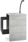 Vladon Nachttisch, Hellgrau, Holzwerkstoff, 60x63x36 cm, Schlafzimmer,...