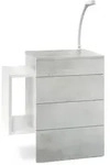 Vladon Nachttisch, Hellgrau, Holzwerkstoff, 60x63x36 cm, Schlafzimmer,...