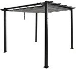 MCW Pergola, Grau, Textil, 300x240x300 cm, Sonnen- & Sichtschutz, Pavillons &