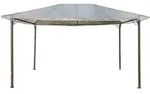 Quick Star Pavillon, Transparent, Kunststoff, Rechteckig, 300x1x400 cm, Sonnen-...